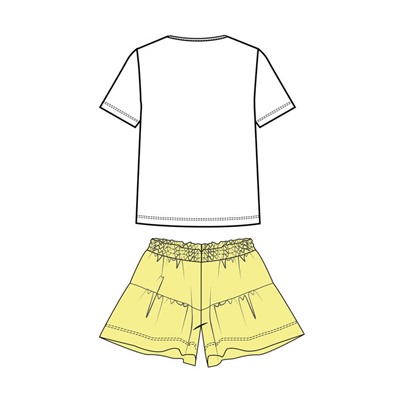 Комплект для девочки: футболка, шорты