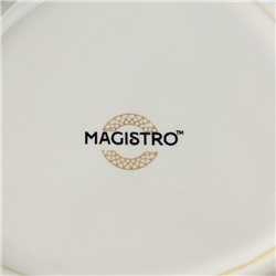 Салатник Magistro «Пэвэти», 400 мл, d=15.3 см, фарфор, белый, голубой