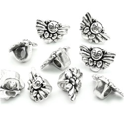 Бусина мышь летучая цв.антич серебро, 17*11*9мм (упаковка 10штук)