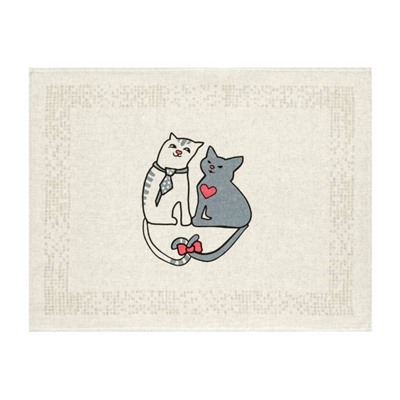24С26-ШР/р.п. 46*60 Полотенце "Коты 2" цв. 1 рис. 1021