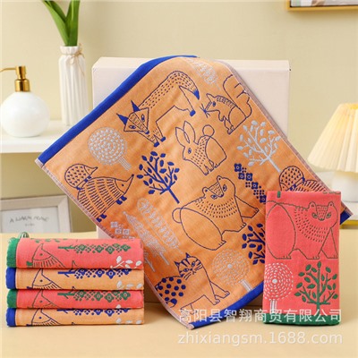 Cotton gauze towel, children's scarf for kindergarten, wholesale