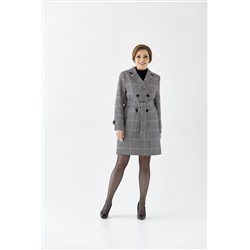 Пальто женское демисезонное 25570 (клетка britny)