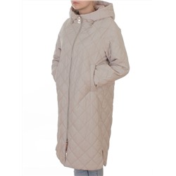 9610 BEIGE Куртка стеганная демисезонная женская (100 гр. холлофайбер)