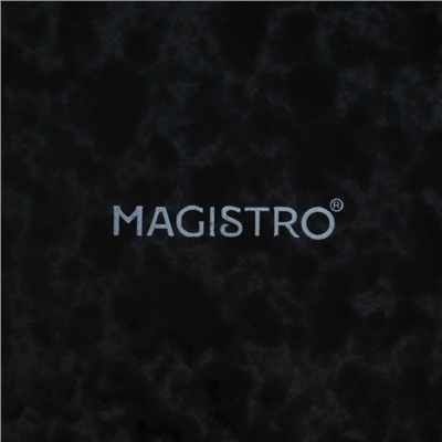 Блюдо Magistro «Ночной дождь», 21×14×3 см, фарфор, чёрное