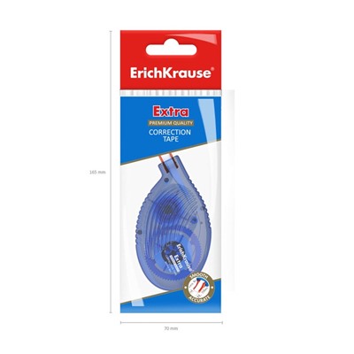 Корректирующая лента 5 мм × 8 м, ErichKrause Extra, корпус синий, европодвес