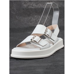 08-PEQ196-1 WHITE Босоножки женские (натуральная кожа)