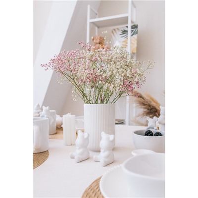 Набор для специй Доляна «Стильный мишка», 2 предмета: солонка 30 мл, перечница 30 мл, белый