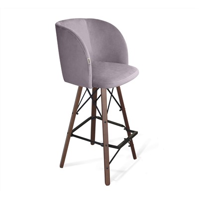 Стул барный SHT-ST33/S80
                        сиреневая орхидея / темный орех / черный