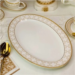 145-342 Овальное блюдо 35,5см. ЖОЗЕФИНА в под.уп.(х10)Костяной фарфор