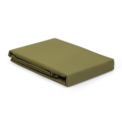 Простыня из премиального сатина оливкового цвета из коллекции Essential, 240х270 см