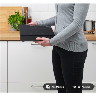 TILLREDA Induktionskochfeld, tragbar, 1 Zone schwarz