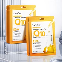 Тканевая антиоксидантная маска для лица с коэнзимом Q10 SADOER COENZYME Q10 Firming Antioxidant Brightening facial mask, 25 мл