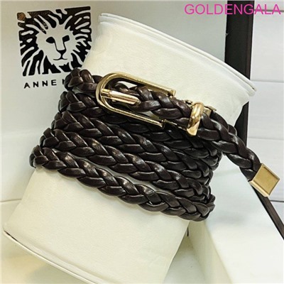 Ремень женский косичка 1х105 см Р14 темно коричневый