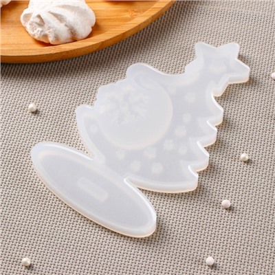 Молд для заливки «3D Ёлка», 16×9.4 см, силикон, прозрачный