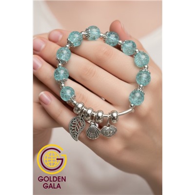 Браслет из натурального Кварца БР12/04 бирюза