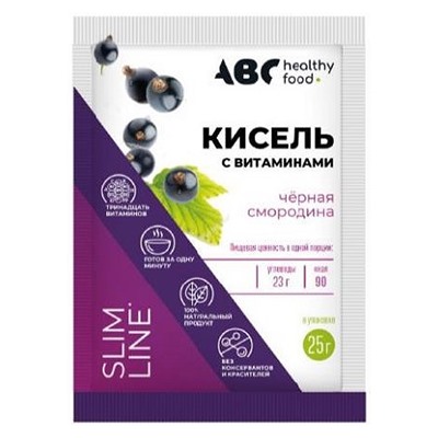 Кисель ABC Healthy Food со вкусом черной смородины 25 g