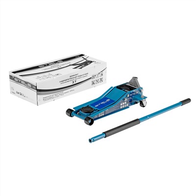 Домкрат гидравлический подкатной, быстрый подъем, 3т Low Profile Quick, 75-515 мм, профессиональный Stels