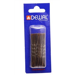 Dewal Шпильки для волос волна SLT60V-3/60, 60 мм, коричневый, 60 шт.