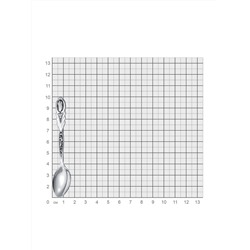 129-003 Ложка из серебра штампованая частично черненая
