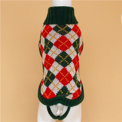 Свитер для животных «Шахматы», XL (ДС 34, ОШ 34, ОГ 32-51 см)