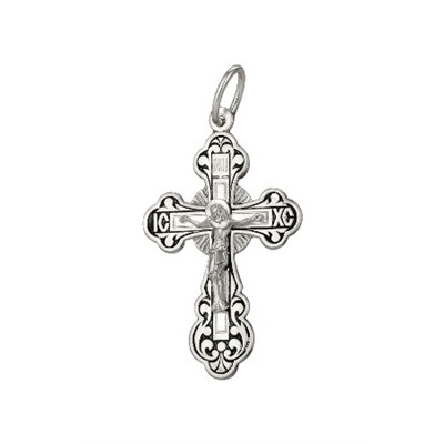 крест из серебра частично черненый штампованный
