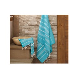 2 шт. Пештемаль с Бахромой 100x180 см + 50x95 см Peşkir Seti Sultan Mint
