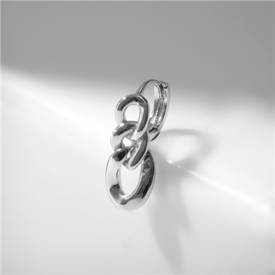 Пирсинг в ухо (хеликс) «Цепь», d=8 мм, цвет серебро