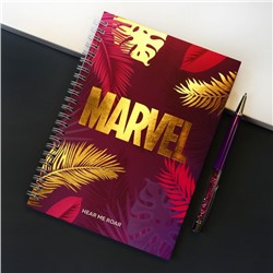 Ежедневник Marvel А5, на гребне, 60 листов и ручка, Мстители