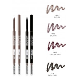 2 PUPA  Карандаш для бровей (выкручивающийся) HIGH DEFINITION EYEBROW PENCIL тон 001 Светлый