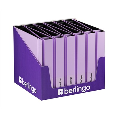 Папка на 4 кольцах Berlingo "Instinct" А5, 35мм, 700мкм, D-кольца, с внутр. карманом, лаванда