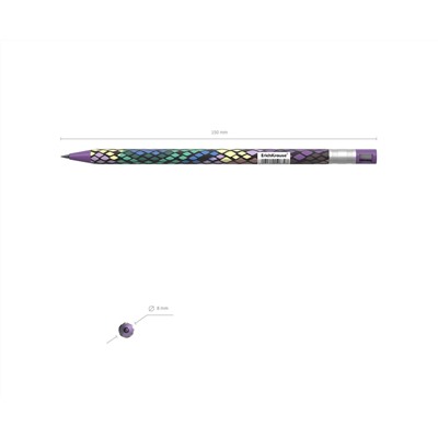Карандаш механический ErichKrause® ColorTouch® Purple Python 2.0 мм с точилкой, НВ