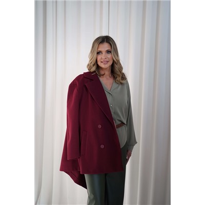 Пальто Я в теме (бордовое) Б12485-7