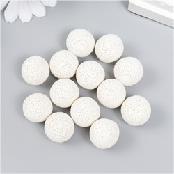 Бусины для ароматерапии без отверстий «Круглые. Белый», d=2 см, набор 13 шт.
