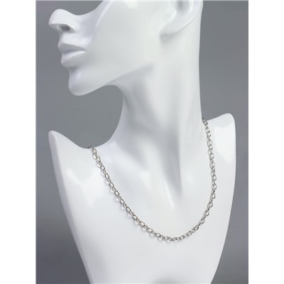 Цепочка с двумя карабинами, набор 5 шт, L=70 см, 7×5 мм, СМ-1935, цвет серебро