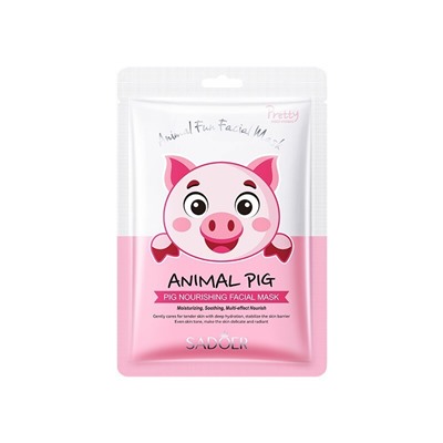 Тканевая маска питательная с рисунком Свинка SADOER ANIMAL PIG Nourishing Facial mask, 25г