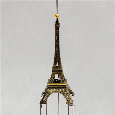 Музыка ветра «Эйфелева башня», металл, 4 колокольчика, 41 см