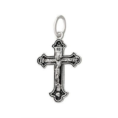 Крест из серебра литье частичное чернение