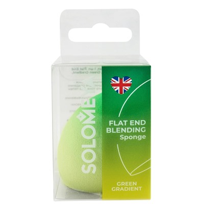 SOLOMEYA Спонж для макияжа со срезом GREEN GRADIENT (кор)