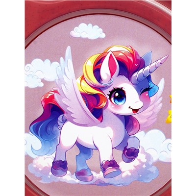 Ланч - бокс с 4 секциями «Единорог», 23×17×5.5 см, розовый