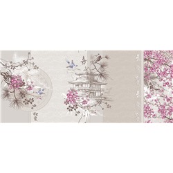 Вафельное полотно набивное / Китайский пейзаж 1