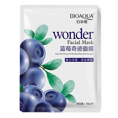 Маска для лица тканевая Bioaqua Wonder с экстрактом черники 30 g