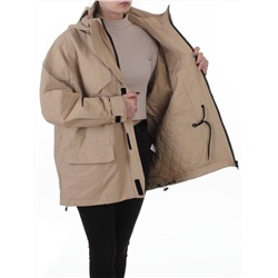 3094 BEIGE Куртка демисезонная женская (100 гр. холлофайбер)