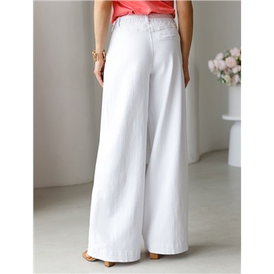 Джинсы из эластичного денима с резинкой на поясе