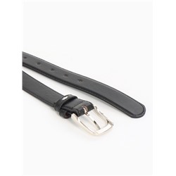 Ремень женский, 110×2.8 см, пряжка металл, серебристая, чёрный