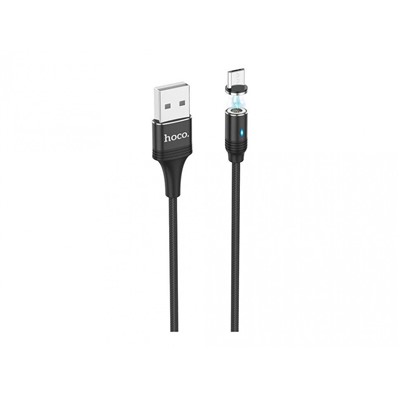 Кабель Hoco U76 Magnetic Charging Data Cable for MicroUSB 1.2м Черный