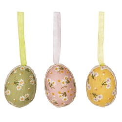 GAEM Изделие декоративное подвесное "Яйцо" (блок 12шт), L4 W3 H6 см, 3в.