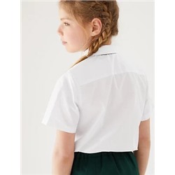 Girls' 5pk Regular Fit Easy to Iron School Shirts (2-18 Yrs)