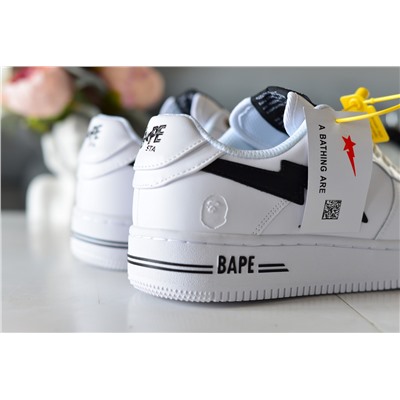 BAPE Court Sta Mist из натуральной белой кожи