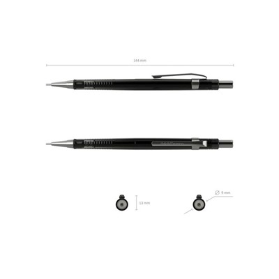 Карандаш механический ErichKrause «Black Pointer», 0.5 мм, НВ, в коробке