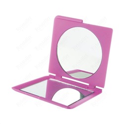 Dewal Beauty Зеркало косметическое карманное квадратное / Индиго DBIN2616, розовый, 70 мм